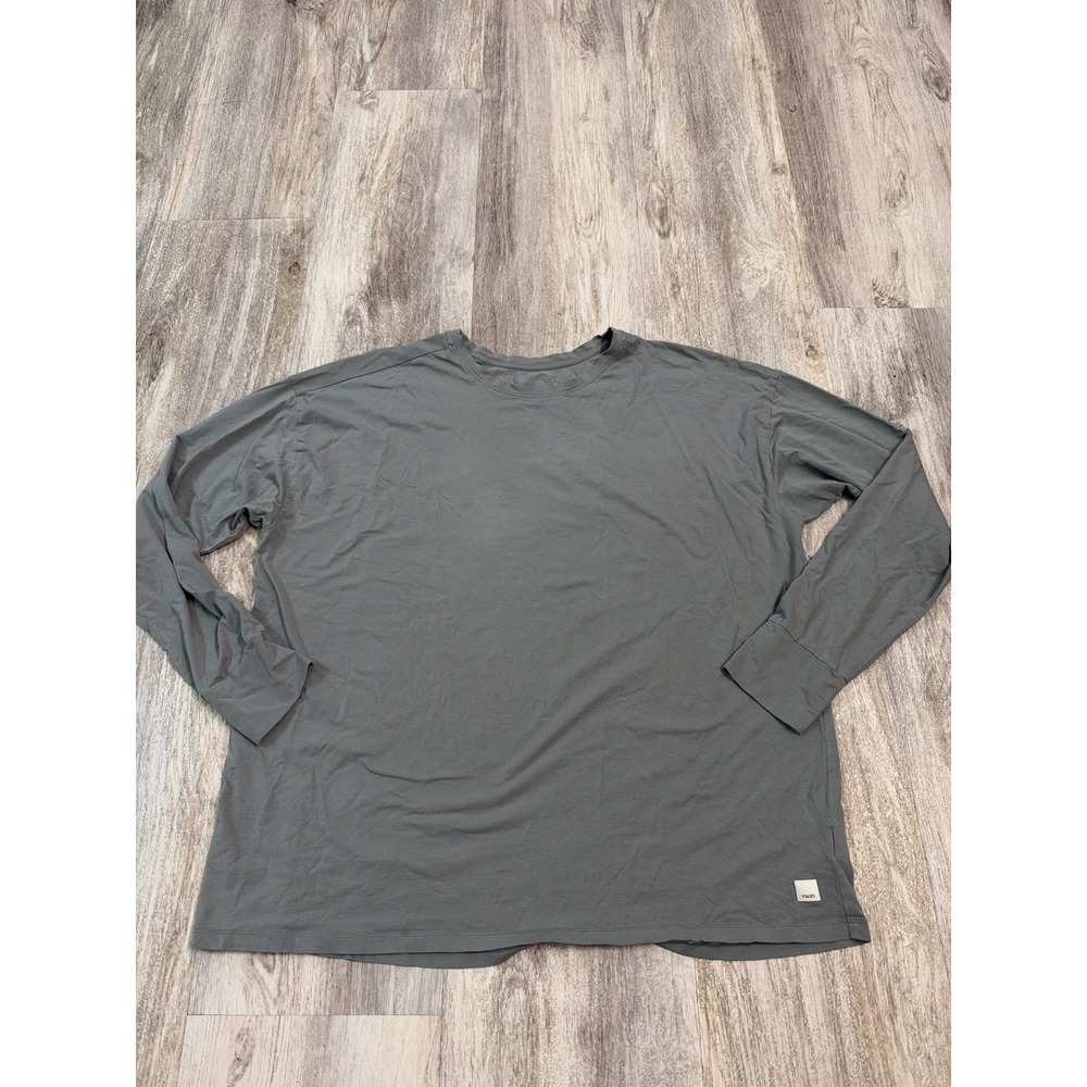 Vuori Womens Relaxed Long Sleeve Crewneck Top Charcoal Gray Size Large